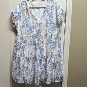 Floral V-Neck Women's babydoll dress